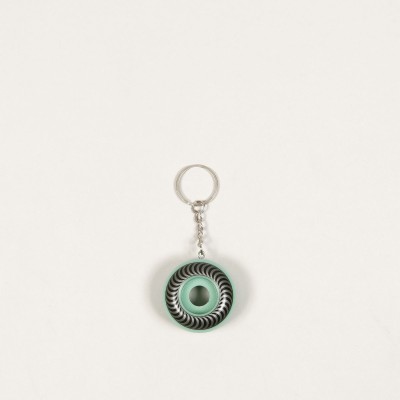 Spitfire Wheel Keychain Swirl Green